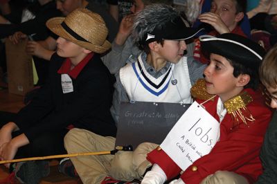 Vocabulary Day
Sippican School on April 16 celebrated its annual Vocabulary Day, with students dressed as their chosen vocabulary word and presenting its definition before the entire school at the all school meeting that afternoon. Photos by Jean Perry
