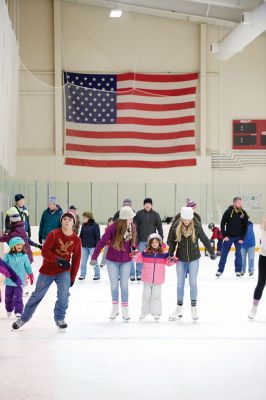 Marion Pack 32 Cub Scouts Fundraiser
The Marion Pack 32 Cub Scouts, with the sponsorship of the Marion Recreation Department, held a Tabor Skate fundraiser on Sunday, January 11 in the Travis Roy Rink at Johnson Arena at Tabor Academy. Skaters sipped coffee and hot chocolate and enjoyed an afternoon of frozen fun while supporting the Scouts of Marion. Photos by Colin Veitch
