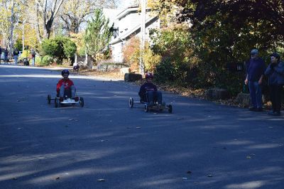 Soap Box Derby
Marion Scout Pack 32 (back) and the Rochester Cub Scouts (front) at the annual soap box derby Held on Holmes Street on November 9. Photos by Sam Bishop
