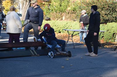 Soap Box Derby
Marion Scout Pack 32 (back) and the Rochester Cub Scouts (front) at the annual soap box derby Held on Holmes Street on November 9. Photos by Sam Bishop
