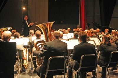 Tri-County Symphonic
Musical Director Phillip Sanborn and the Tri-County Symphonic Band performed a selection of dance related pieces during their Shall We Dance? concert performed at the Fireman Center on the campus of Tabor Academy on Sunday afternoon, March 22.  (Photo by Robert Chiarito)
