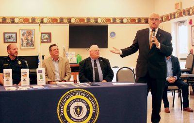 TRIAD
District Attorney Tim Cruz attended the TRIAD signing event on September 30 at the Rochester Senior Center. TRIAD is a cooperative effort between Cruz and Plymouth County Sheriff Joseph McDonald Jr., in cooperation with first responders, police and councils on aging to bring enhanced safety services to senior citizens in the commonwealth. Contributed photo
