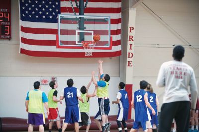 Tabor Academy Special Olympics Club 
The Tabor Academy Special Olympics Club kicked off an important new project, “The R-Word Campaign” on Sunday, February 14 with a special Valentine’s Day basketball tournament as part of the school’s Special Olympics Young Athletes Program. Students hope to change school culture for the better by raising awareness to extinguish the use of the R-word. Photos by Colin Veitch
