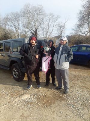 Tessa the Happy Dog
Five-year-old Tessa the happy dog after being reunited with her family following a five-day search across Mattapoisett. The search involved locals, the police, and a thermal-vision drone. Photo courtesy of Kera Burba. March 6, 2025 edition
