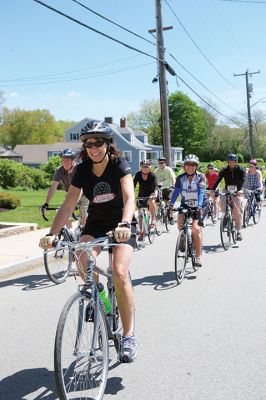 Tour de Crème 
Sunday, May 23, was the second annual Tour de Crème hosted by the Mattapoisett Land Trust and the Friends of the Mattapoisett Bike Path. Participants wound their way through the Southcoast on 11-, 19-, 25-, and 50-mile rides, making stops at local creameries along the way. Photos by Colin Veitch
