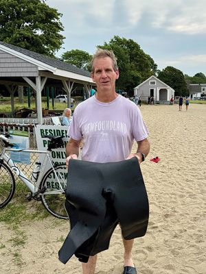 Mattapoisett Triathlon
The Mattapoisett Triathlon took place on Sunday, July 27. The event, hosted by the Mattapoisett Lions Club, saw over 100 competitors begin from Town Beach, swim 0.25 miles, bike 10 miles north of town and back, and finally run a 5K past Ned’s Point and back around to the beach. Photo by Robert Pina
