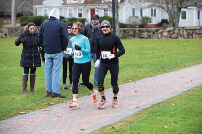 Annual Turkey Trot 5K 
The Annual Turkey Trot 5K wound its way through Marion Village on Sunday, November 17, with 182 trotters (and some ‘turkeys’ as well) braving a chilling wind that morning to make it to the finish line. Organized by the Marion Recreation Department, the event every year draws quite a flock of runners to the start and finish line at Tabor Academy, raising funds for Marion Rec programs and events. Photos by Colin Veitch
