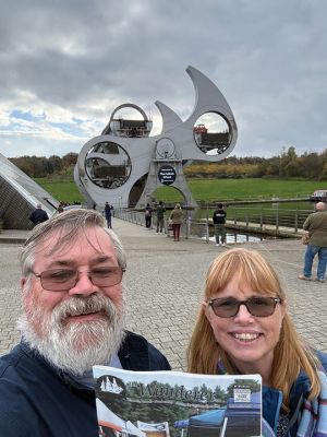 Falkirk, Scotland
Kevin and Melinda Eaton at the Falkirk Wheel. Falkirk, Scotland, October 2024.
