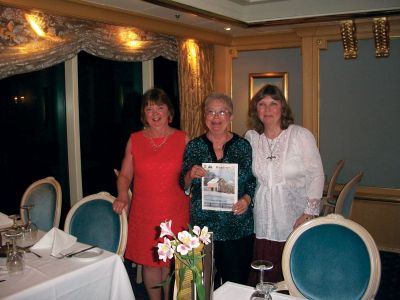 Megan's Bay 
Mattapoisett resident and The Wanderer copyeditor Eletha Yeaton enjoyed a 10-day cruise with her daughters Sandra Doane (left) and former Marion resident Kimberly Wheeler (right) in March 2010. Ms. Yeaton had a nice time enjoying good company and beautiful sunsets. Photo courtesy of Lee Yeaton.
