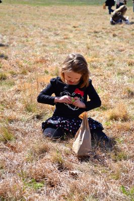 Ned’s Point Easter
The sky was blue above the greening grass on that sunny spring Mattapoisett morning by the sea. On April 12, families gathered at Ned’s Point to celebrate Easter early with a traditional Easter egg hunt, sponsored by the Mattapoisett Lions Club. The Easter Bunny hopped over for a visit, giving children hugs and high-fives as parents scurried to take photos and comfort the smaller ones who were a little reluctant to approach. Photo by Jean Perry
