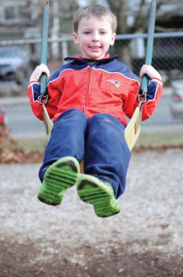 Playground Fun
Seven-year-old Cameron Allen of Wareham spends some time at the Sippican School playground in Marion on January 8, 2012. Photo by Felix Perez.
