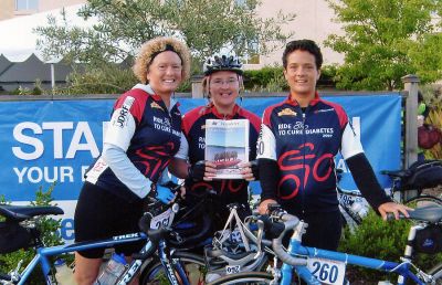 Riders from Rochester
(L. to R.) Marsha Hartley, Erica Neal and Sarah Cecil, all from Rochester, pose with The Wanderer during the Juvenile Diabetes Research Foundations Ride for a Cure in Santa Rosa, CA. The trio joined 187 other riders who peddled over 100 miles to raise over $3 million for the cause. (07/05/07 issue)
