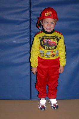 Mattapoisett Halloween Parade 2007
Second Place winner in the Preschool and Kindergarten category was Bryan Querin as a race car driver. (Photo by Deborah Silva).
