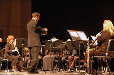 La Fiesta in Marion
Members of the  Tri-County Symphonic Band treated SouthCoast music lovers to a world tour of musical styles and sounds as they presented their 'La Fiesta' concert program at Tabor Academys Fireman Performing Arts Center at Hoyt Hall in Marion on Sunday, March 25. The band played a variety of marches, masses and fanfares influenced by music from around the globe. (Photo by Robert Chiarito).
